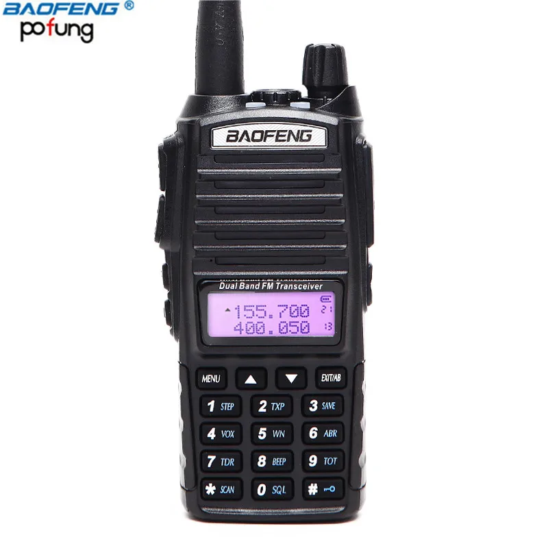 Baofeng UV-82 рация двойной PTT UV 82 портативный двухстороннее радио VHF UHF Ham CB радиостанция 5 Вт UV82 охотничий трансивер - Цвет: no headset