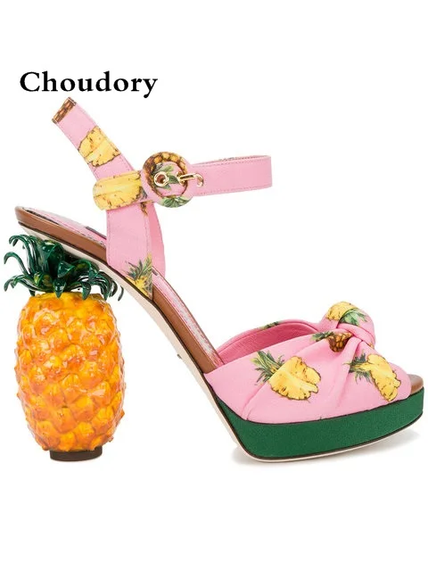 Сандалии женские из розовой ткани босоножки на платформе с открытым носком