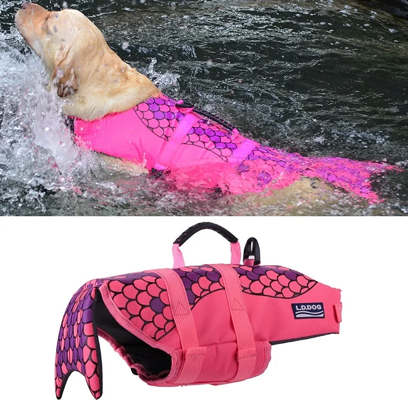 New Pet Dog Life Jacket Safety Clothes for Vest Summer Saver Swimming Preserver Swimwear Large |