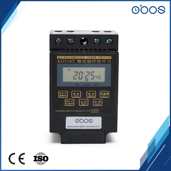 

New two colors optional KG316T 220V 50/60Hz 25A digital timer 220V timer with 10 times on/off per day time set range 1min-168H