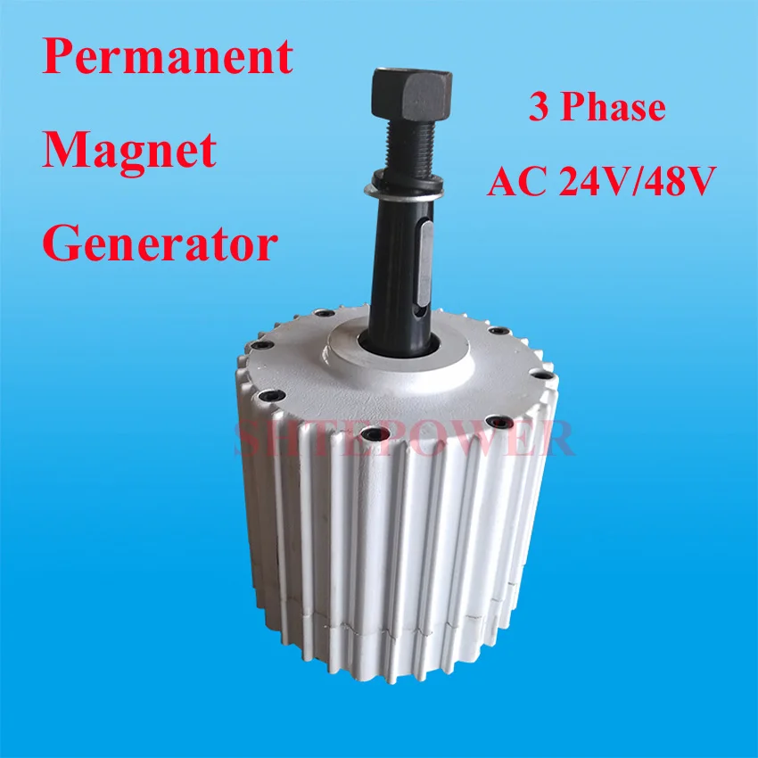 93% High efficiency 1000W generator 3 phase AC 24V/48V syncjronous Windmill Turbines vertical axis | Обустройство дома