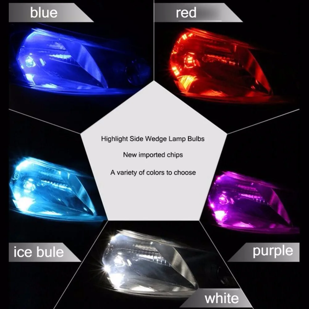 Комплект из 2 предметов белый/желтый/красного цвета супер яркий T10 5 Вт 27 SMD Canbus Error