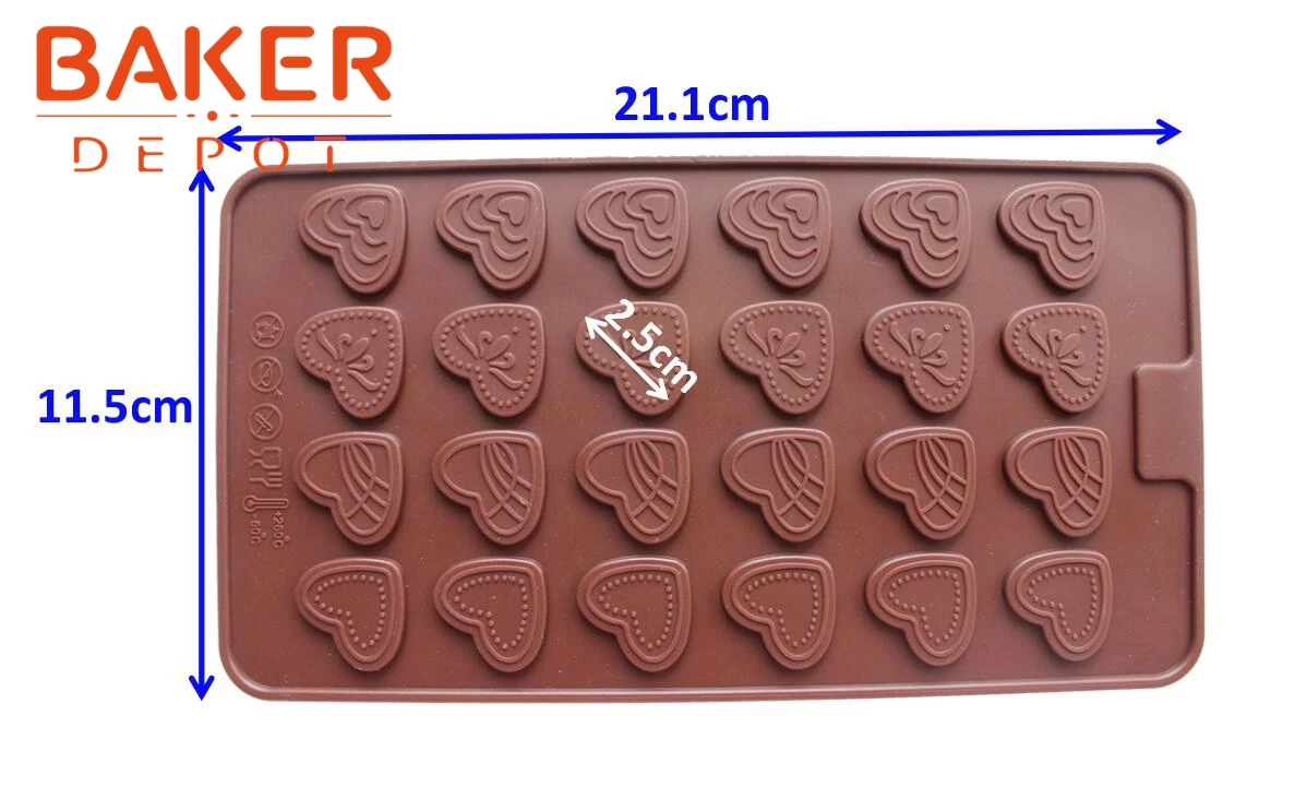 Love heart silicone chocolate molds jelly mold fondant cake moulds kitchen baking cookies | Дом и сад