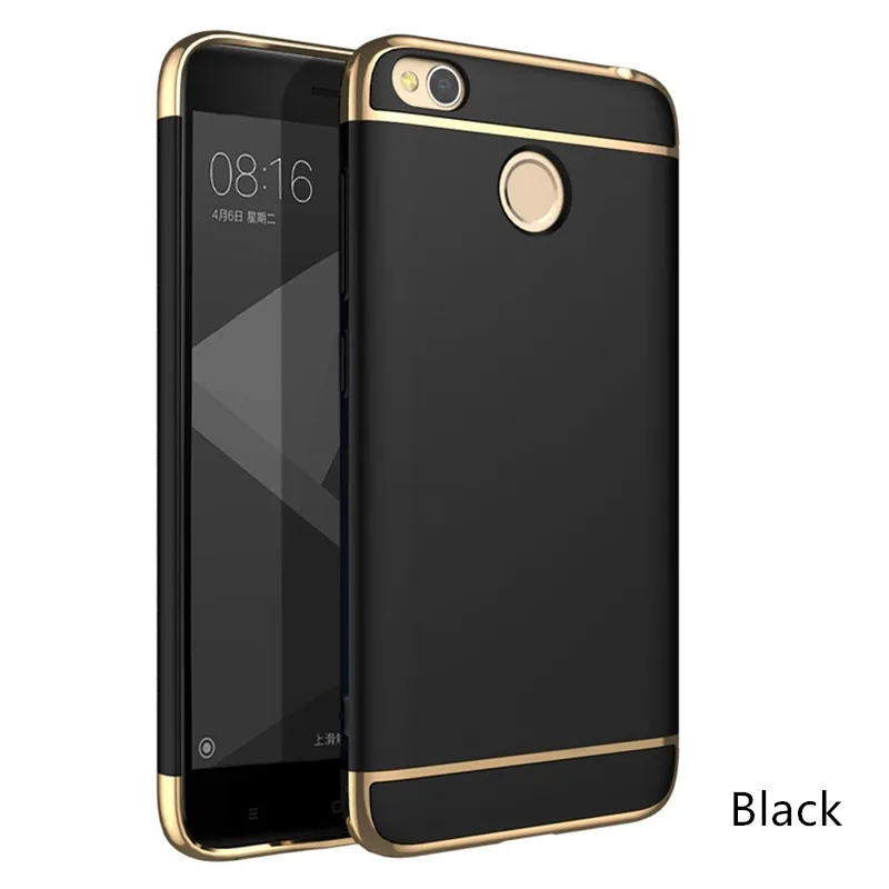 Linkee Luxury 3 In 1 Cover for Xiaomi Redmi 4X Case Ultra Slim Plating Hard Coated Non Slip Matte Surface Funda | Мобильные телефоны