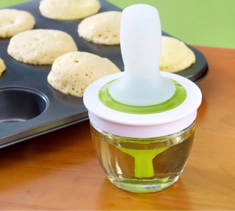 Всасывающая силиконовая кисточка для барбекю смазывания антипригарная масляная