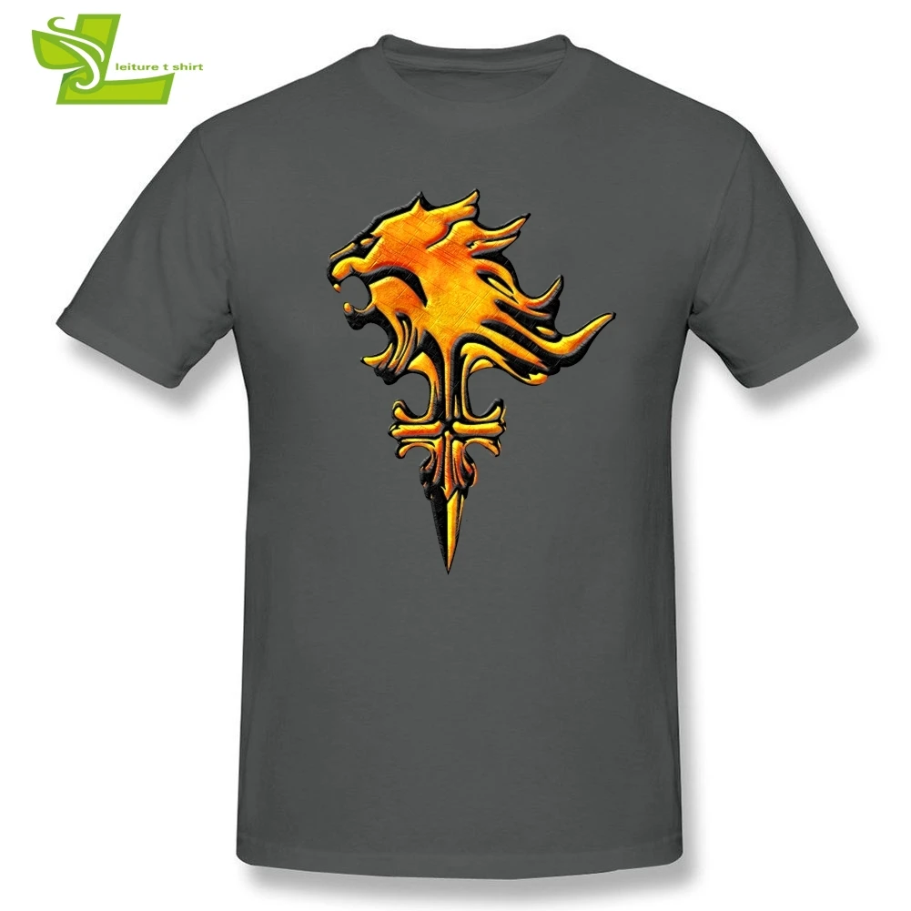 Final Fantasy Logo T Shirt Men's Summer 100% Cotton Cheap Tees Male Newest Big Clothing Popular Guys Tee | Мужская одежда