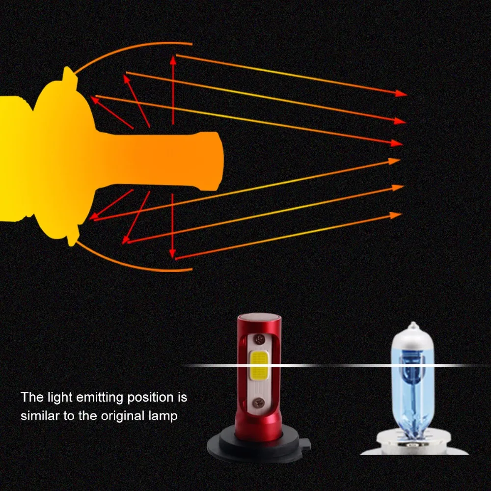 AcooSun 12V H4 светодиодный лампы для автомобилей с H7 головной светильник s H3 COB