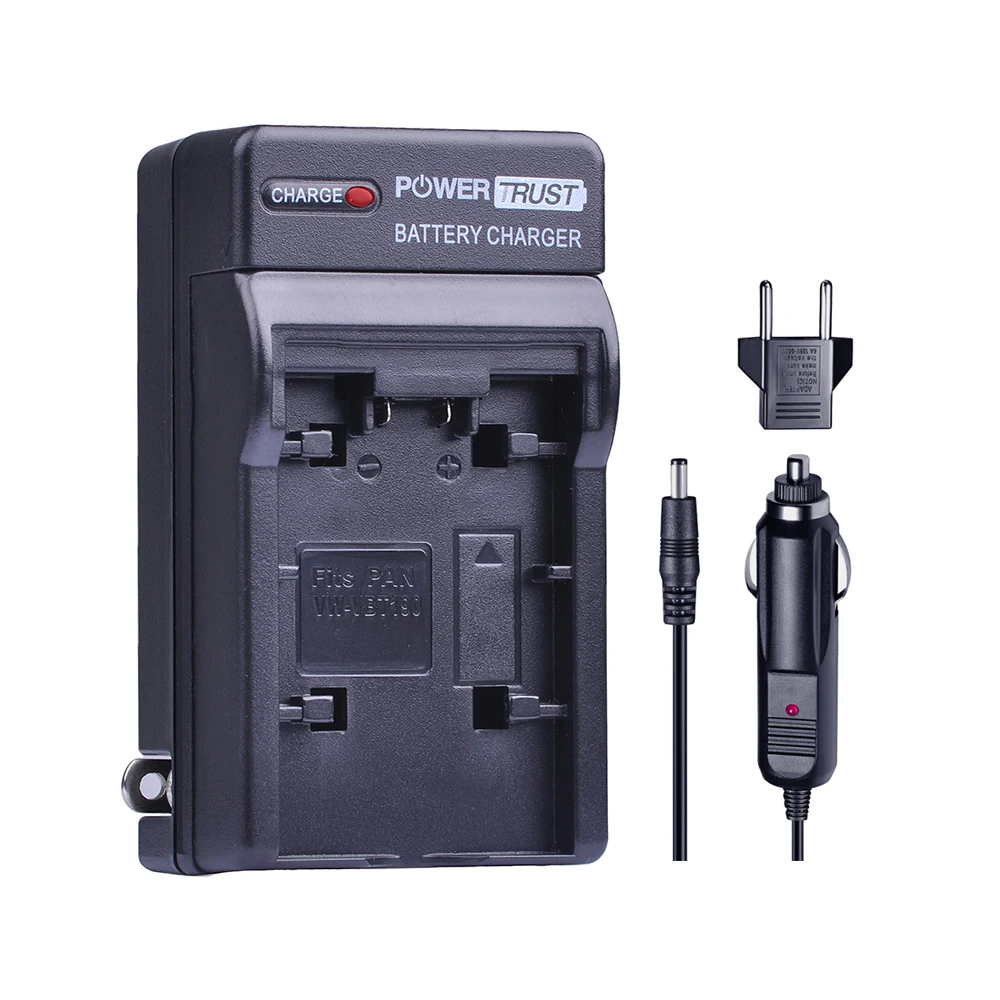 

PowerTrust VW-VBK190 VW-VBK360 Battery Charger for Panasonic HC-V707 HDC-HS60 HDC-TMX1 SDR-H85 HDC-SD80 SDR-T50 Batteries