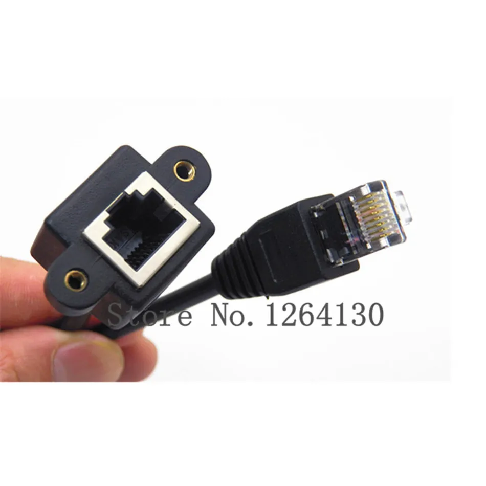 1 5 м винт Панель Крепление RJ45 Cat5 папа мама Ethernet LAN Сетевой удлинитель шнур +