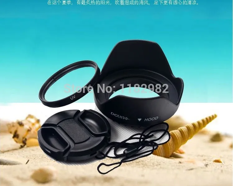

Camera 3in1 1 set 58MM lens Filter UV Filter + lens hood +lens cap for Canon SL2 SL1 T7i T6i T6s T6 T5i T5 T4i T3i T3 T2i T1i XT