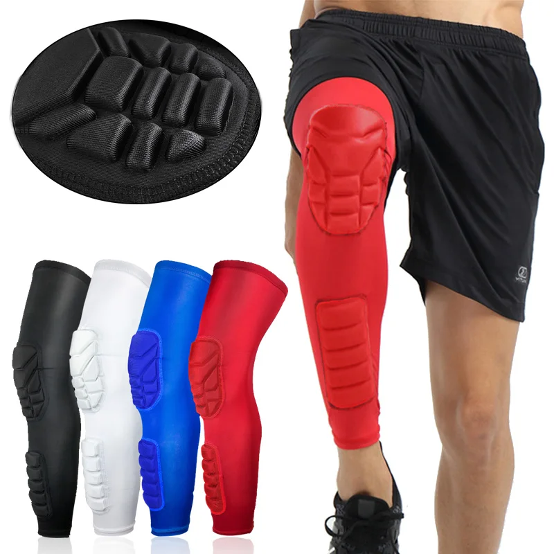 1pcs Anti-collision Long Basketball Knee Pads Sport Calf&amp Leg Sleeve Running Gym Leggings Protective Gear Cycling Warmers | Спорт и