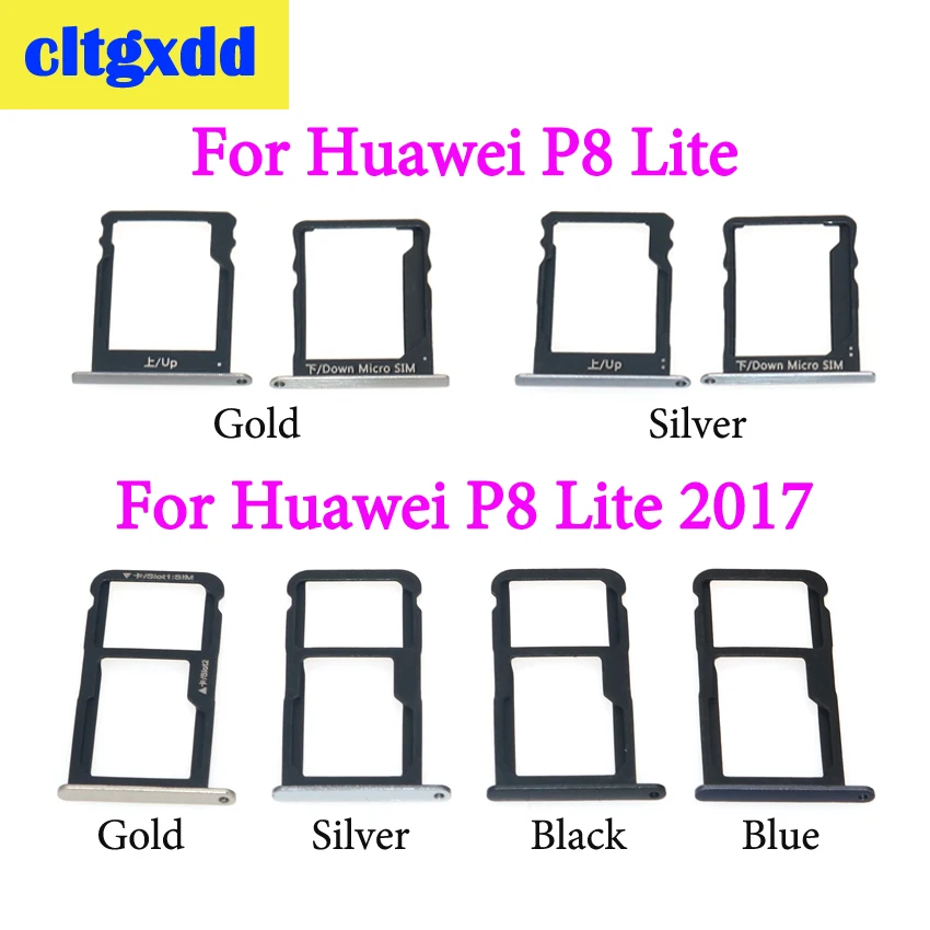 Cltgxdd новый для Huawei P8 Lite 2017 лоток SIM карты и Micro SD разъем адаптера запасные