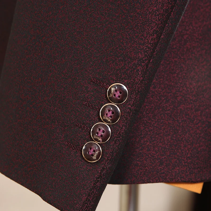 Новое поступление Для Мужчин's Костюмы Свадебные Жених цвет красного вина