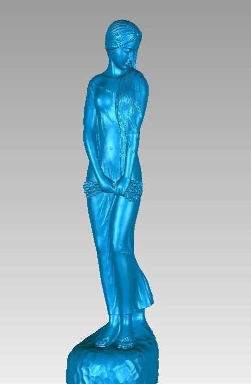 Новая 3D модель для ЧПУ резная фигурка скульптурная машина в формате STL женская