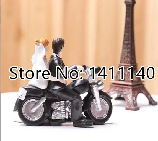 Мотоцикл на выход свадебный торт Топпер для пар невесты и жениха фигурки
