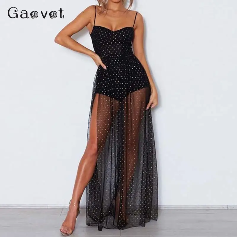 2019 летнее женское черное длинное платье сексуальное в пол без рукавов Империя