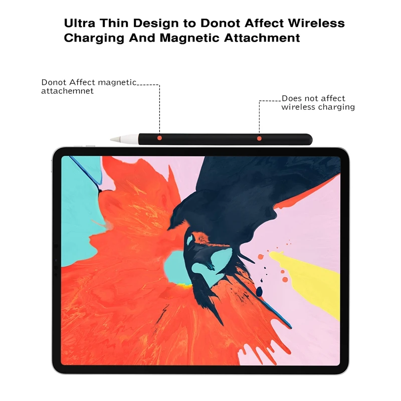 Чехол Teyomi для Apple Pencil 2 с наконечниками мягкий силиконовый чехол 2-го поколения iPad |