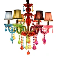 colorful crystal chandelier childrens bedroom chandelier bar club clothing store decorated colored crystal chandelier e14 lamps