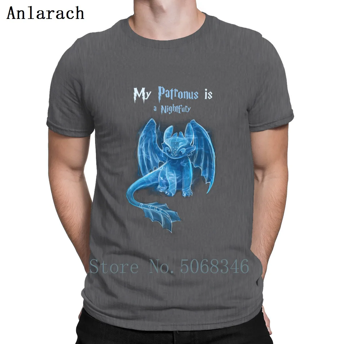 Футболка с надписью My Patronus Is A Night Fury дизайнерская хлопковая летняя S-XXXL для всей