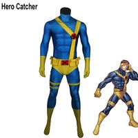 hero catcher high quality muscle shade cyclops cosplay costume with accessory cyclops zentai suit