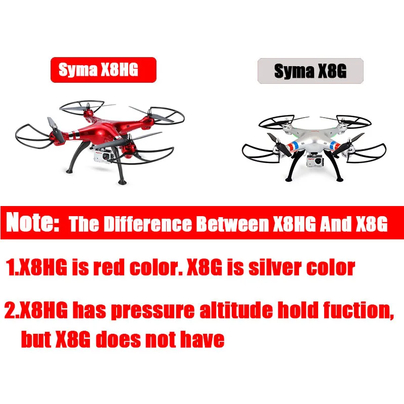 Профессиональный беспилотник Syma X8HG 2 4G 4ch 6 Axis с 8MP широкоугольной Hd камерой RC Quadcopter