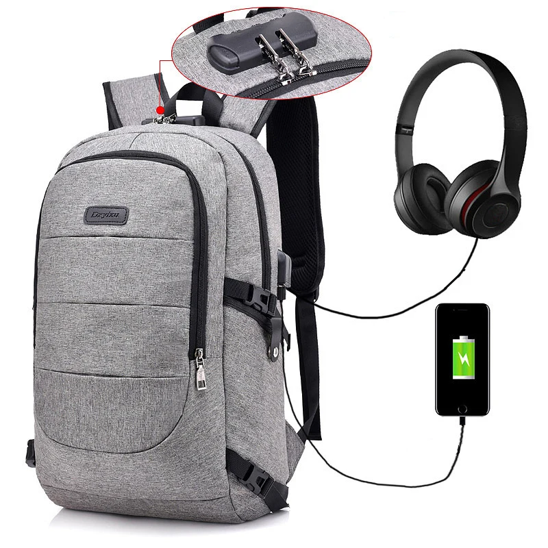 

USB charge laptop backpack Business leisure travel bag Anti theft school backpacks multifunction school bags Sac a dos Mochila