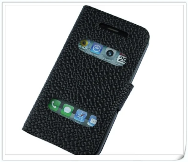 Hot selling Genuine Leather case protective cover mobile phone shell accessories For iPhone 4 4S with Free shipping |