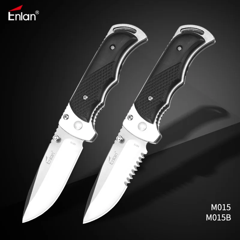 Маленький складной нож ENLAN M015 8Cr13Mov шлифовальное лезвие 58 60HRC Охотничий