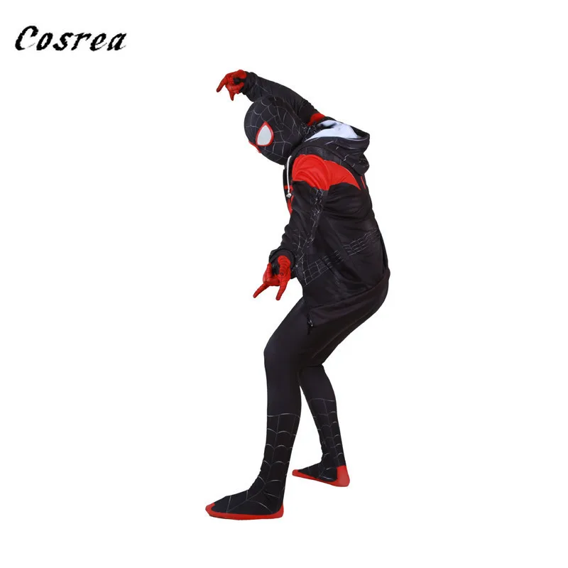 Into the Miles Morales/костюм супергероя толстовка с капюшоном куртка пальто для вечеринки