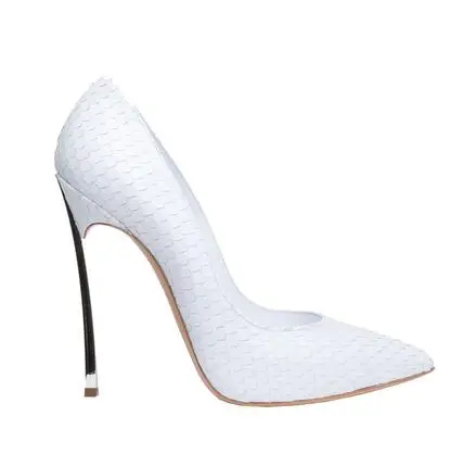 white snake pattern Женские туфли-лодочки пикантные туфли на высоком тонком каблуке-шпильке женские свадебные туфли из лакированной кожи с острым носком на высоком каблуке 10 см или 12 см - Цвет: white snake pattern