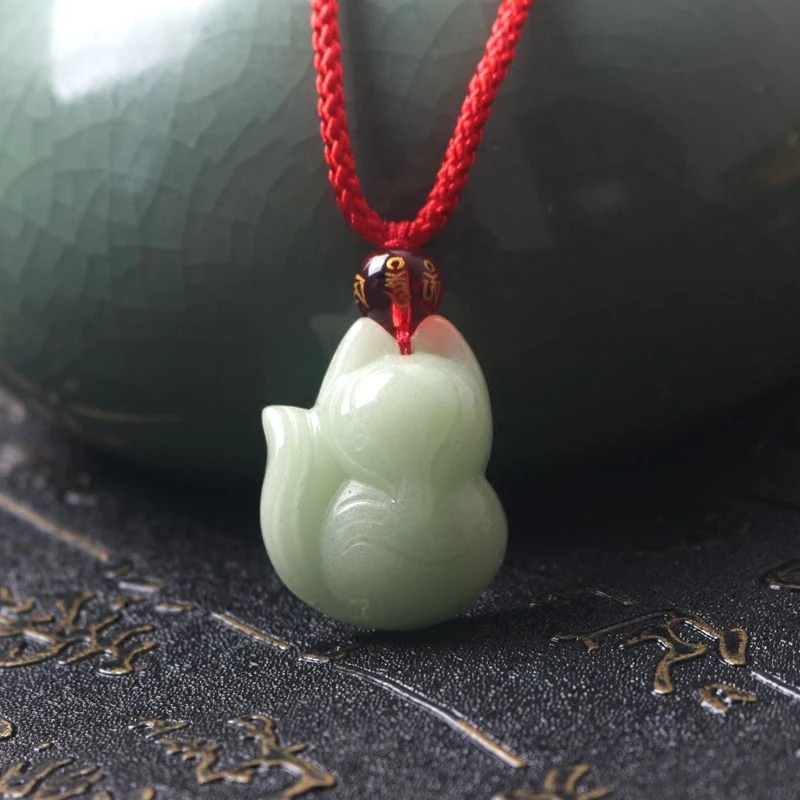 Чжао лиса ожерелье светящийся камень Женские Подвески модели с флуоресцентным