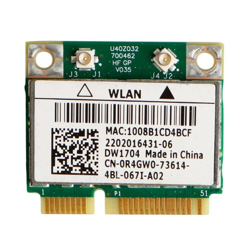 Карта беспроводного адаптера для Dell Inspiron 7720 DW1704 WLAN WiFi 802 11 b/g/n + Bluetooth MiniPCI Card R4GW0|wifi