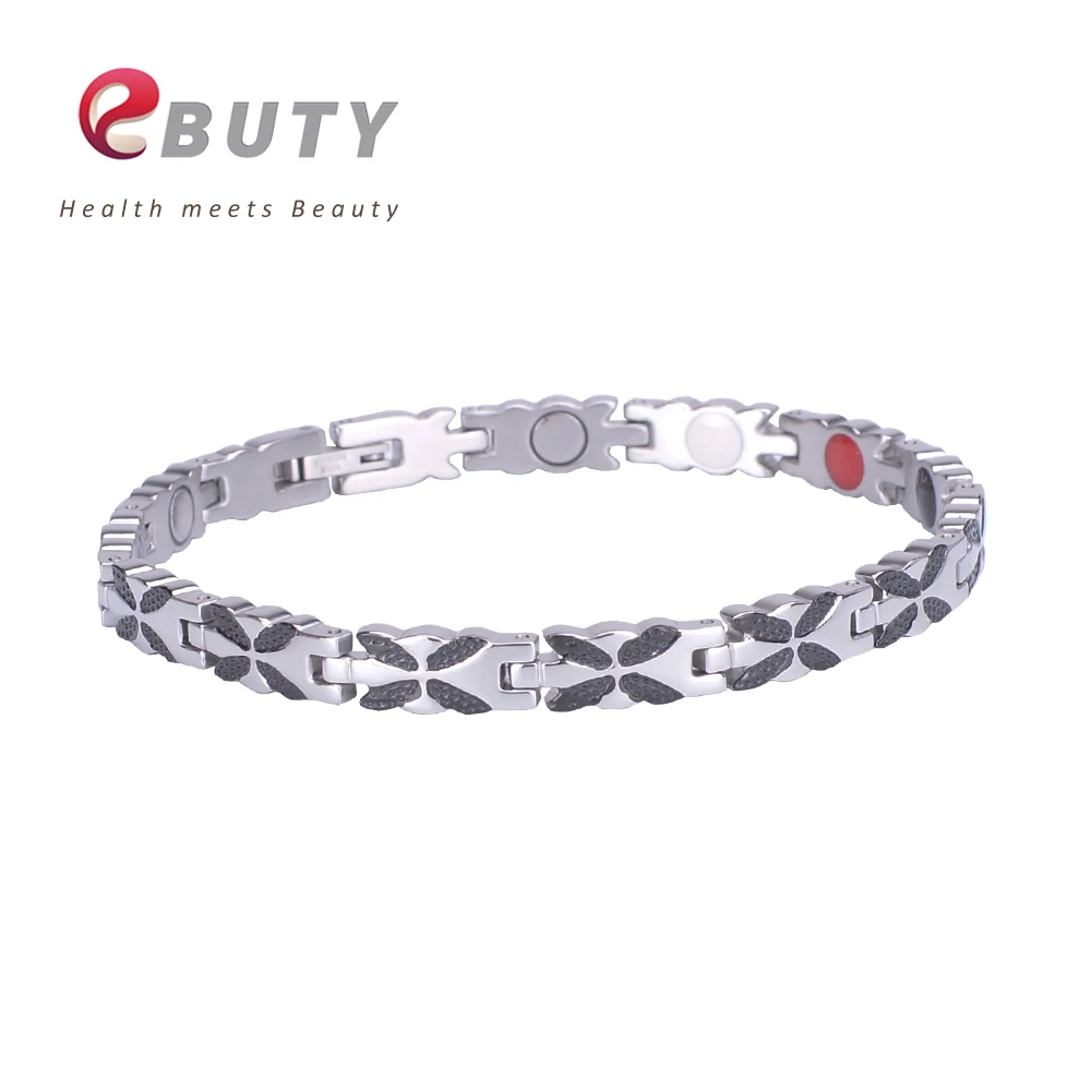 EBUTY Titanium Magnet Bracelet Energy FIR Therapy Health Jewelry Bracelets Bangle for Women with Gift Box | Украшения и