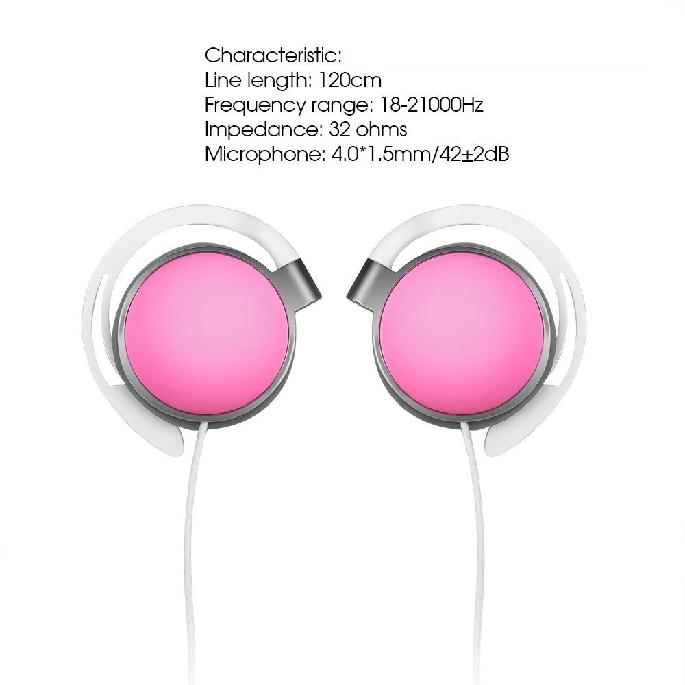 KEBIDU Ear Hook Headsets With Built-in Microphone Hanging Earphones 3.5mm In-Ear Wired Earphone For Smartphones | Электроника