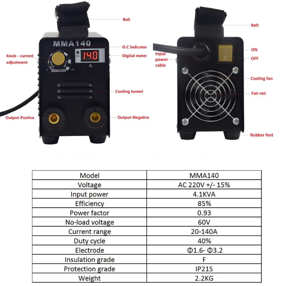Cinco Welding Machine Mini MMA 140A Inverter Arc Electrode Welder for | Инструменты