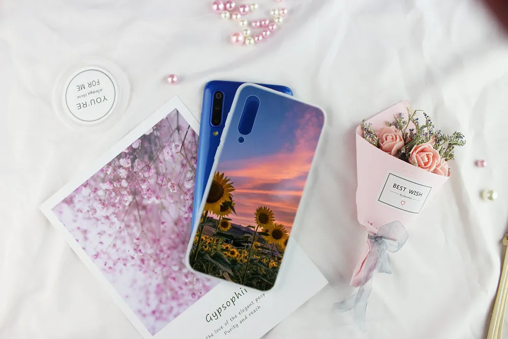 Summer Sunflower Soft Phone Case For Xiaomi Mi 12 11 Pro Ultra 10 9 8 SE 6X A3 A2 LITE cc9 cc9e Cover | Мобильные телефоны и