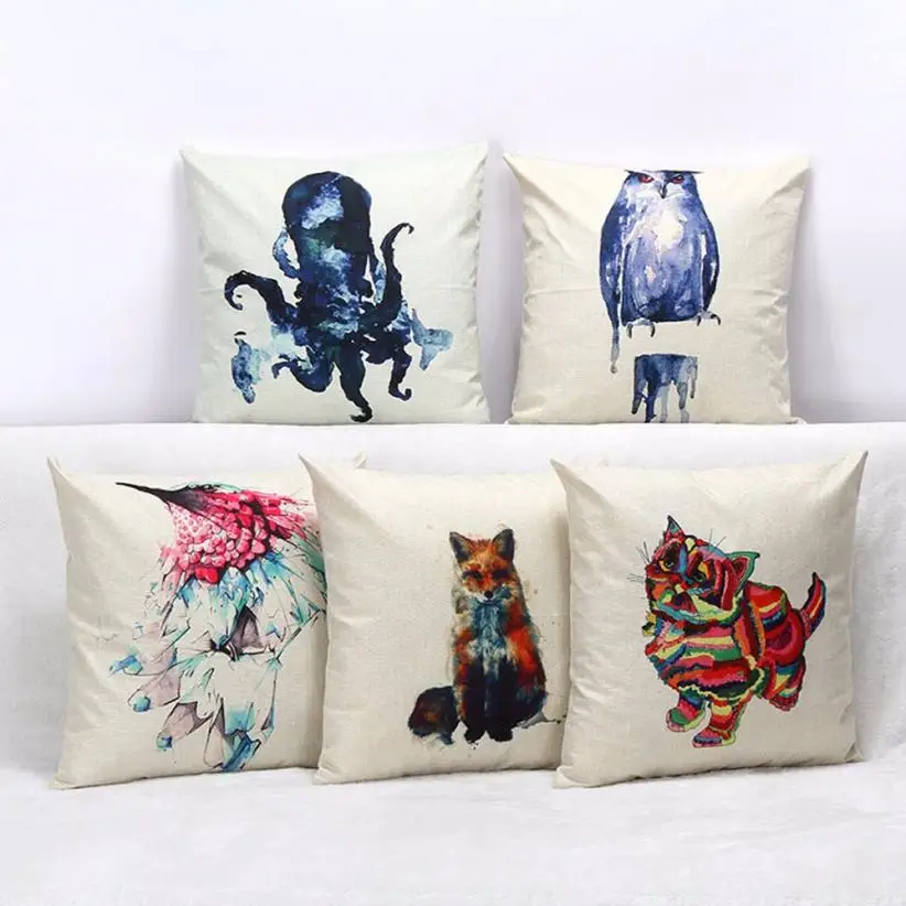 Ouneed животного живописи тушью Чехол подушки диван Чехлы Home Decor | Дом и сад