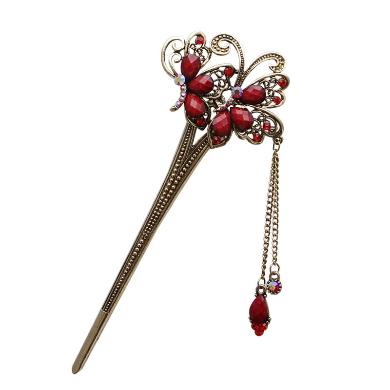 Винтажная модная Ювелирная заколка для волос с кристаллами головной убор