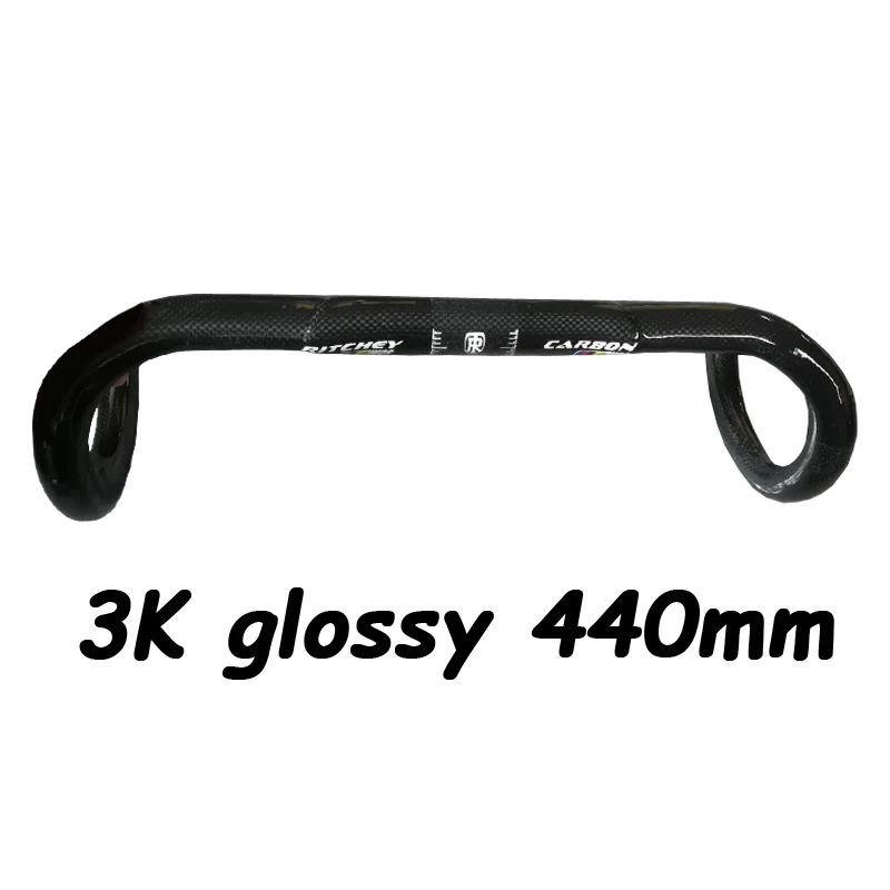 3k glossy 440mm R Горячая Распродажа езда на велосипеде, углеродный руль для шоссейного велосипеда 28,6 мм Труба из углеродистого волокна 3 k/UD матовый 400/420/440 Интегрированный руль со стволом, руль велосипеда - Цвет: 3k glossy 440mm R