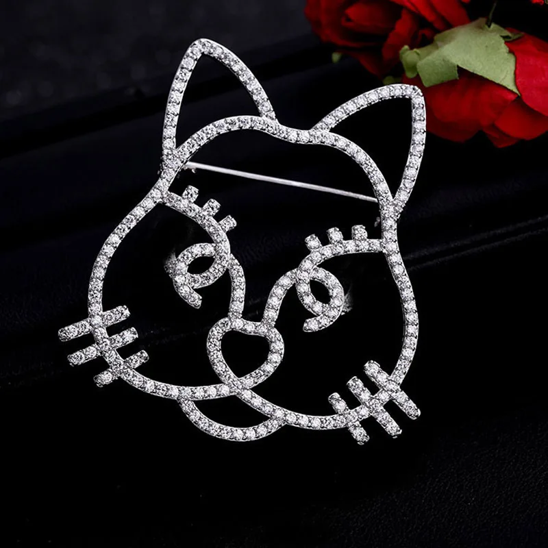 Корейская Симпатичная Модная брошь LuxJuly в виде кота из мультфильма для мужчин и