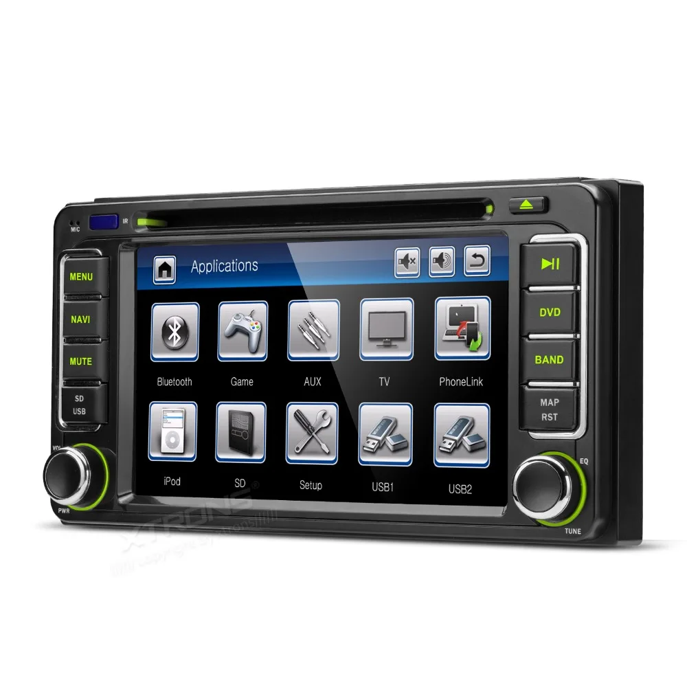 Игрок DVD для автомобиля XTRONS 6.2 дюйма 2 дин с радио и GPS-навигацией для Toyota Land Cruiser 100 Series 1998-2007 Avanza Prado 4Runner RunX.