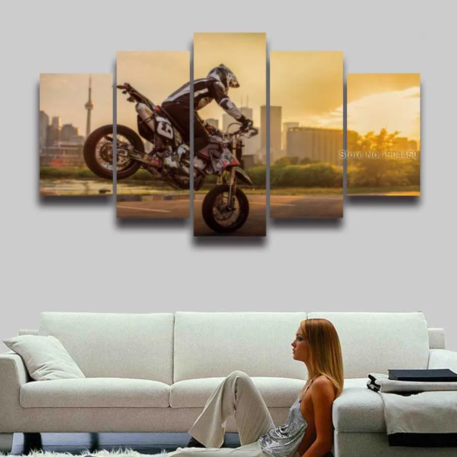 Большой холст с принтом HD Racing Moto картина для декора стен гостиной домашнего
