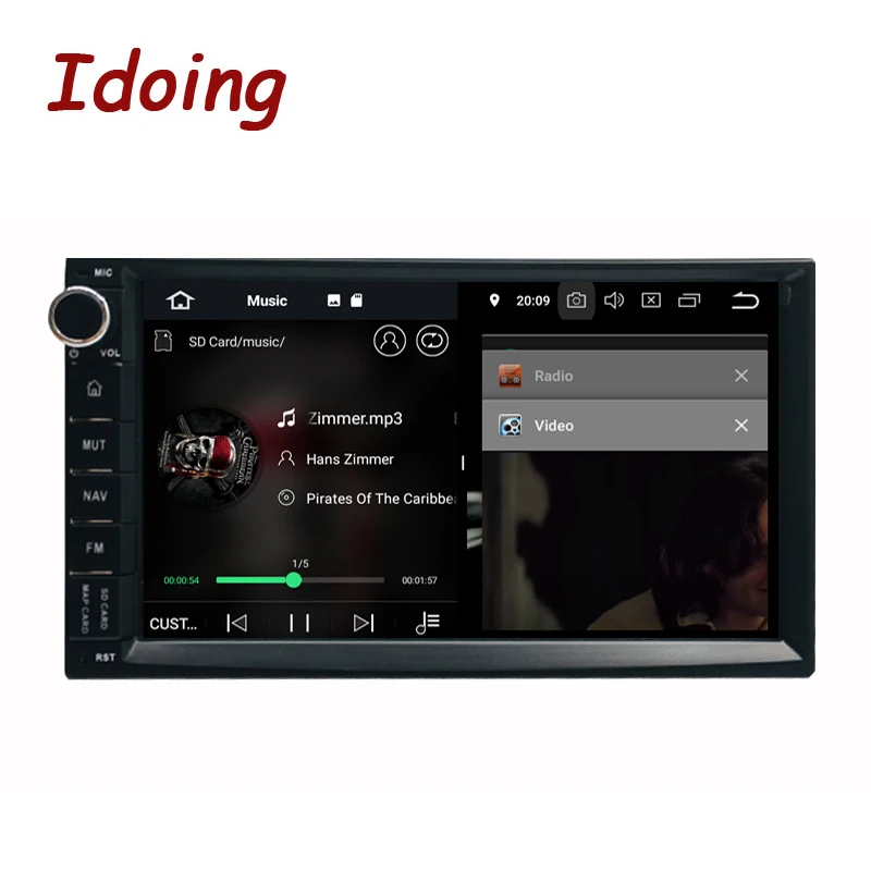 Автомобильный мультимедийный плеер Idoing Универсальный 2din на Android 8 0 с 7-дюймовым IPS