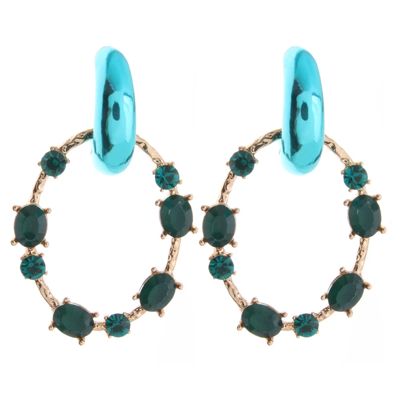 Овальные серьги подвески NeeFu WoFu из цинкового сплава брендовые большие со