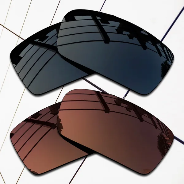 Black and Brown E.O.S Замена поляризованных линз для Oakley Gascan, солнцезащитные очки-сорта Цвета - Цвет линз: Black and Brown
