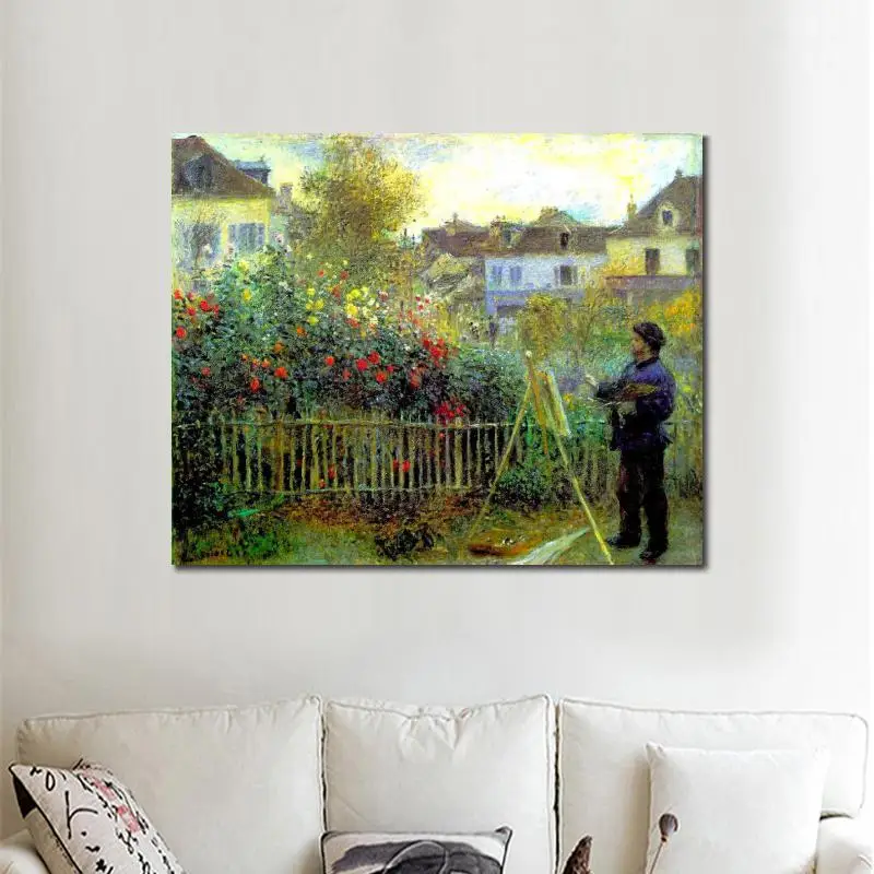 Картина Monet в своем саду Argenteuil of Claude художественные картины маслом Репродукция