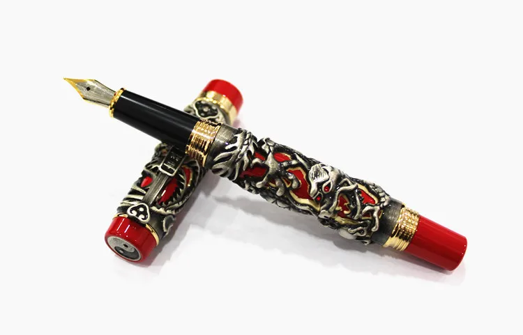 Металлическая китайская авторучка дракона F Nib 0 5 мм гибкий конвертер роскошный