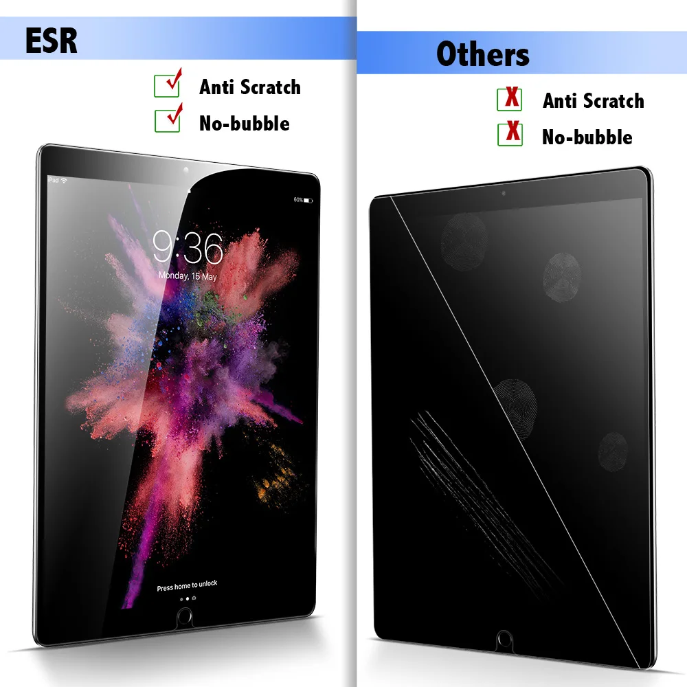 ESR протектор экрана для iPad Pro 10,5/iPad Air 3 стекло против царапин 9H защитная пленка из закаленного стекла для iPad Pro 10,5