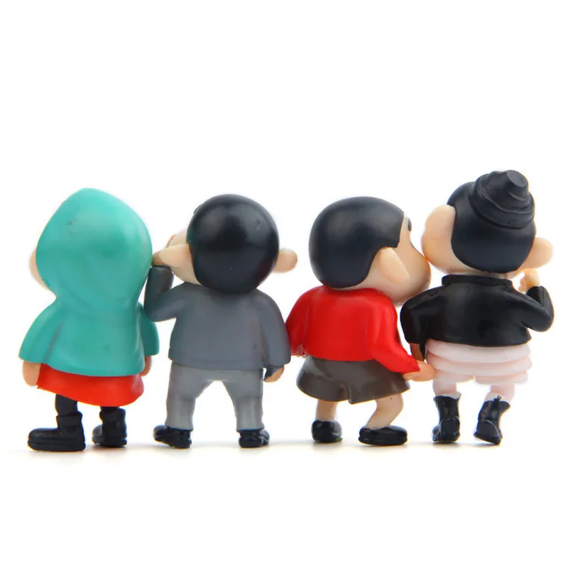 Crayon Shinchan 4 Модные версии милых выражений Аниме фигурки Детские игрушки|Игровые и