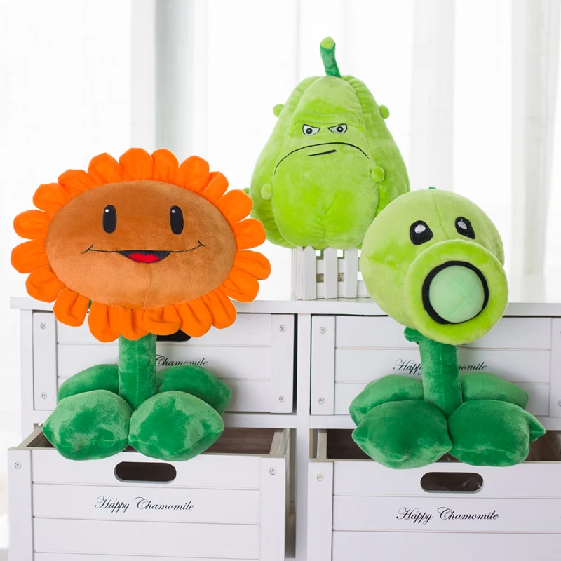 Игрушка плюшевая Растения против Зомби Chomper Фигурка Новые Горох Подсолнух дыня